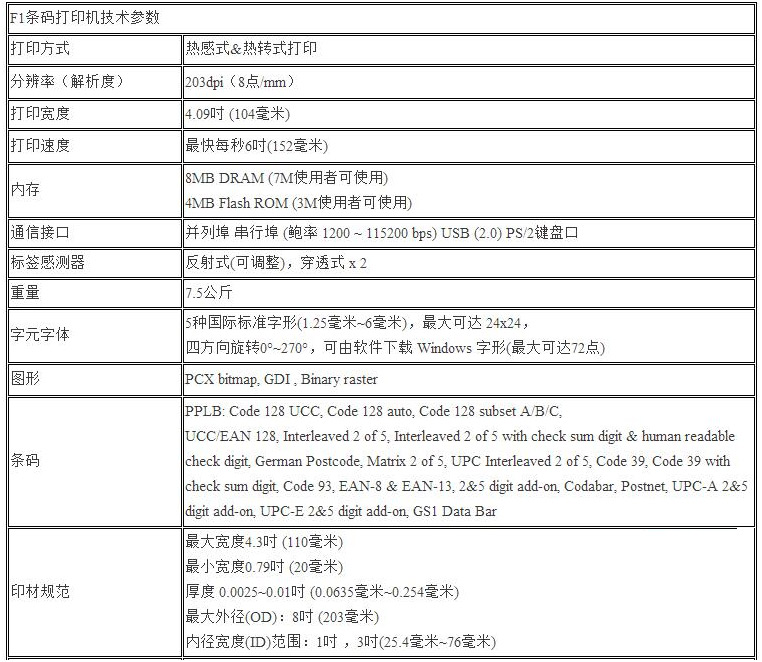 立象F1條碼打印機(jī)